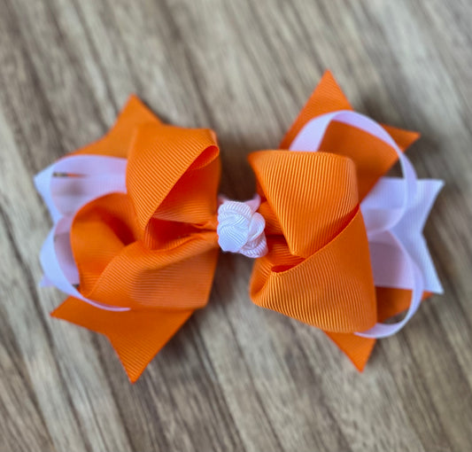 Orange/White Large Spirit Bow