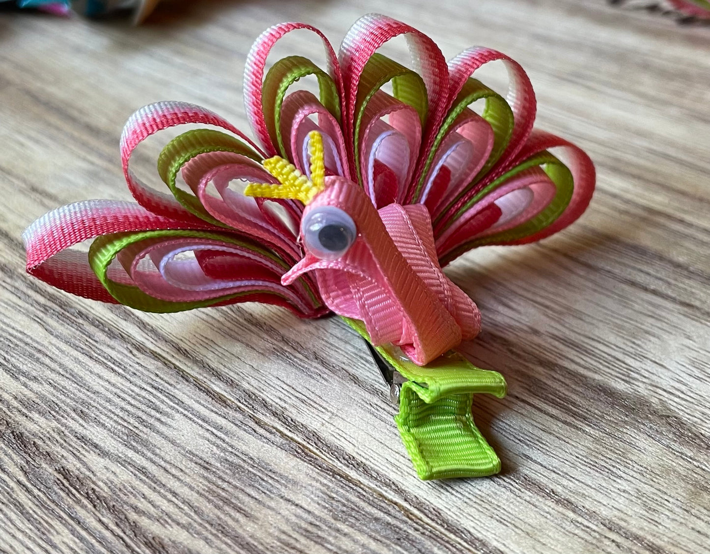 Peacock Hair Clip