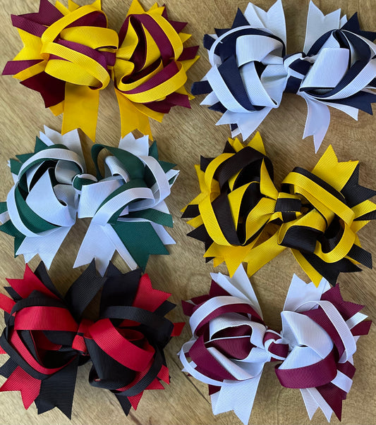 School Spirit Large Premium Stacking Bow