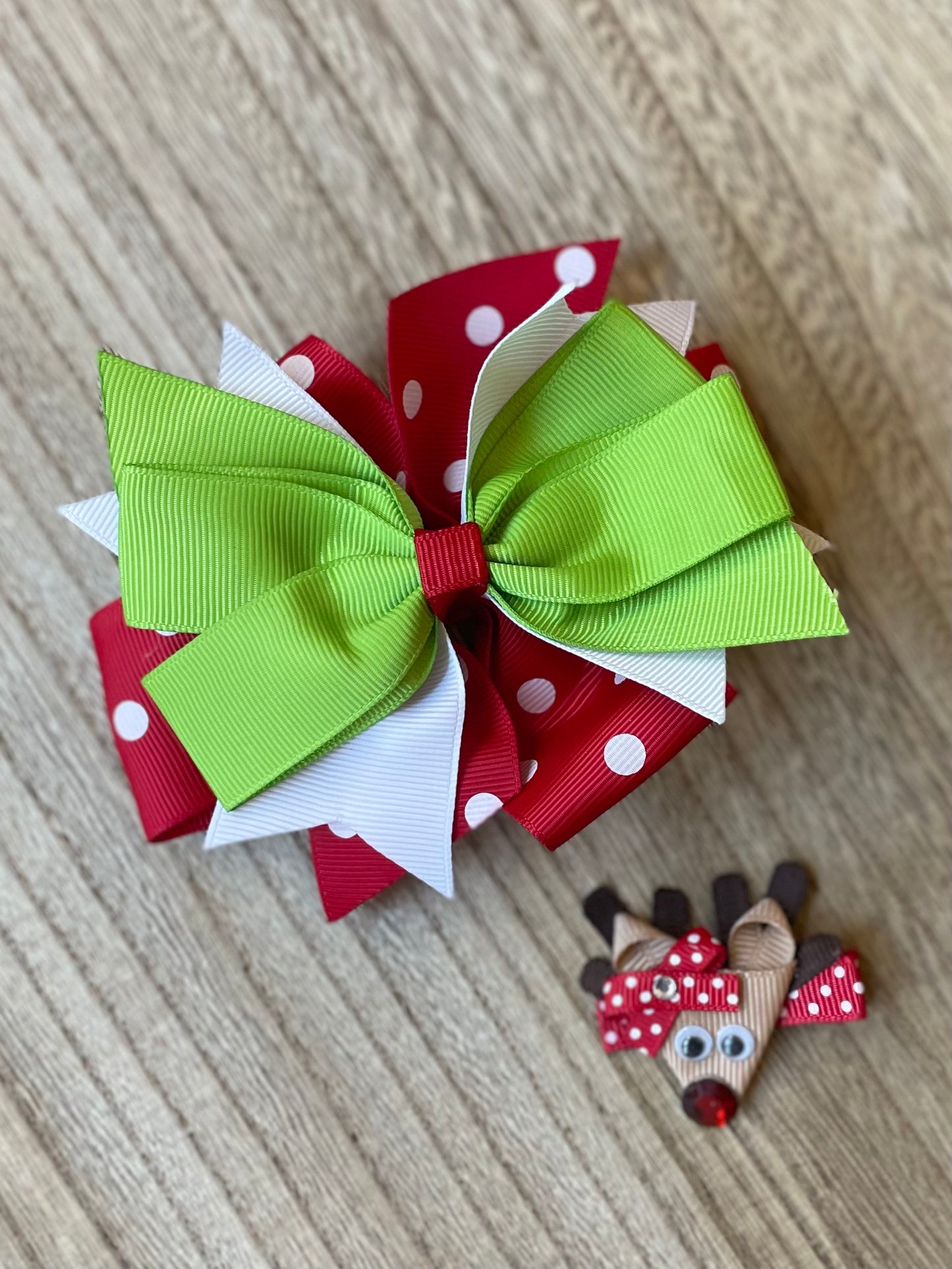 Rosie Reindeer Clip & Bow Set