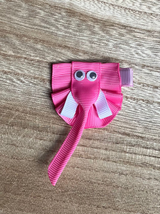 Pink Elephant Hair Clip