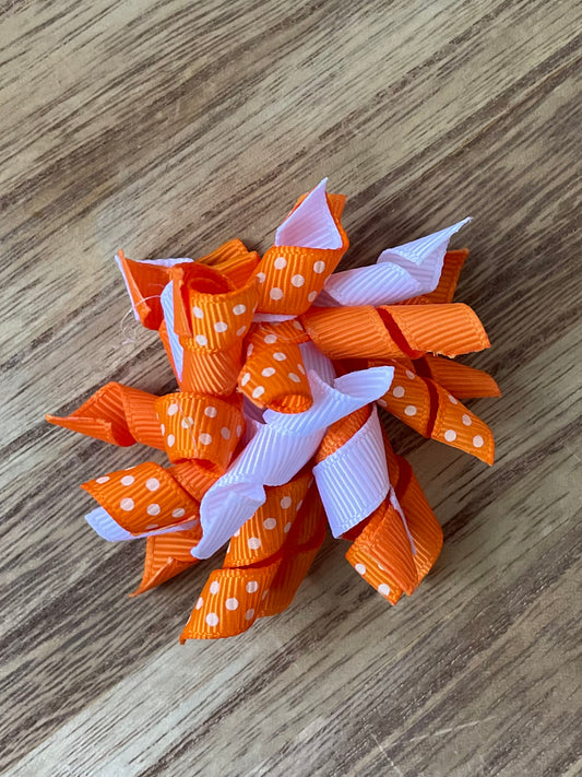 Orange & White Polka Dot Corker