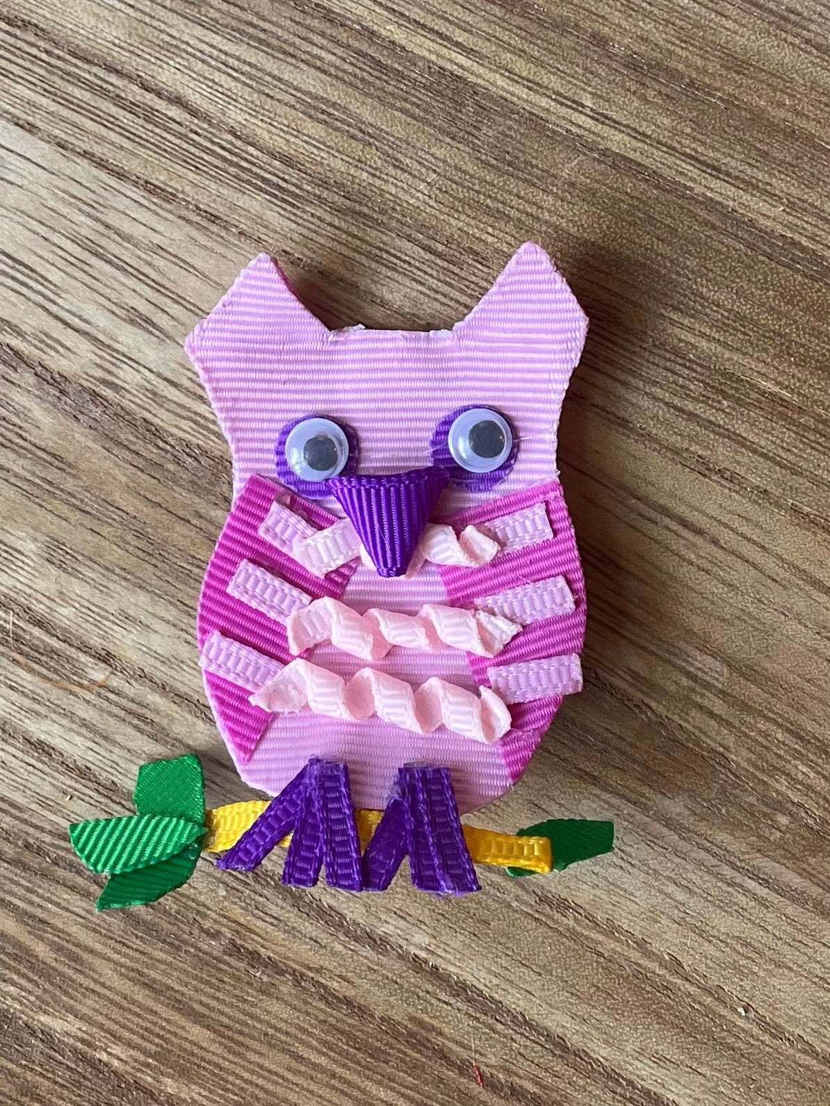 Owl on Branch Hair Clip