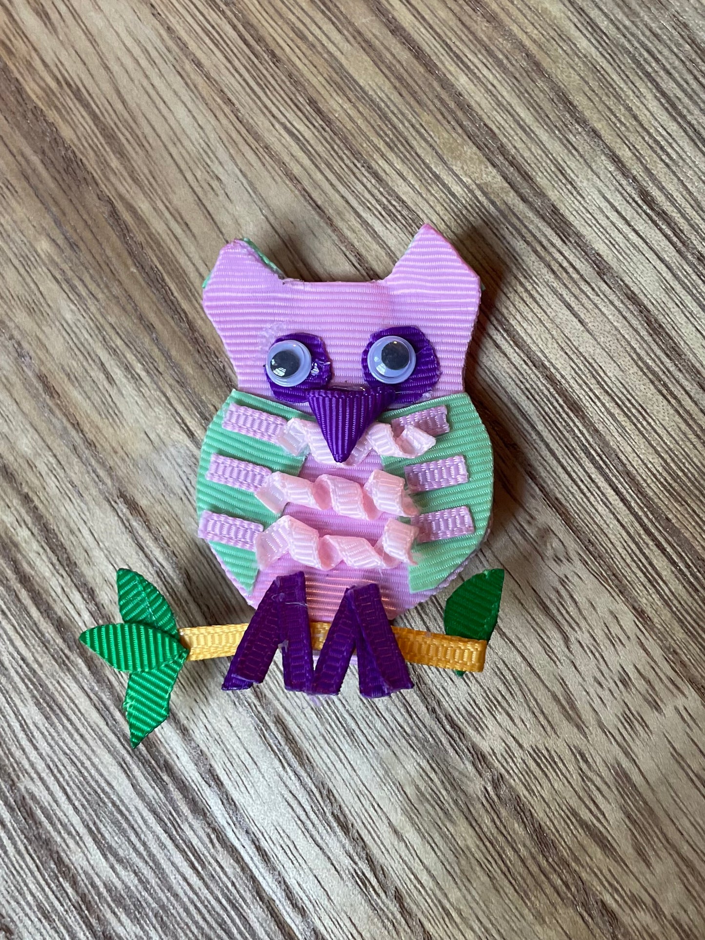 Owl on Branch Hair Clip