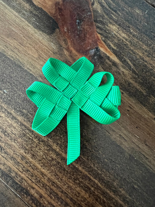 Woven Shamrock Hair Clip